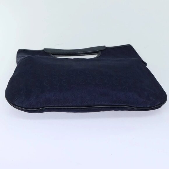 CELINE C Sulky Hand Bag Canvas Leather Navy Auth - Picture 7 of 16
